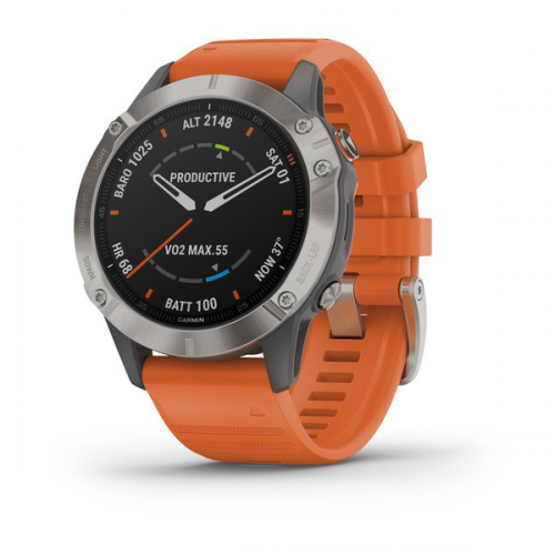 Garmin fenix 6 Titanyum Sapphire Turuncu